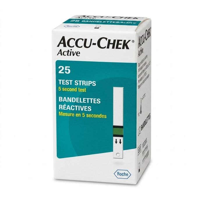 ACCU-CHEK – Bandelettes de Test Glycémie – Boîte de 25