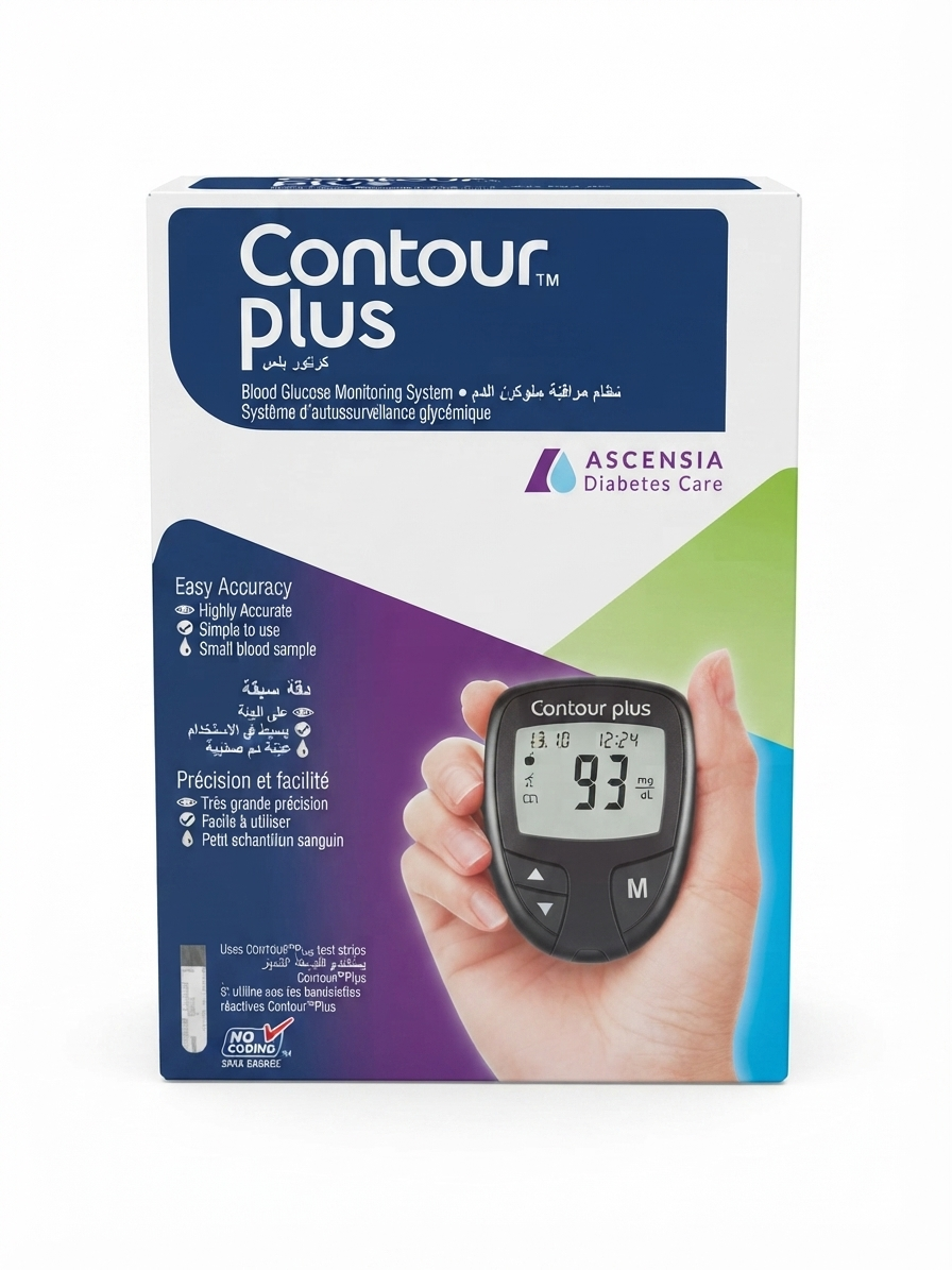 Système d'autosurveillance glycémique CONTOUR®PLUS.
